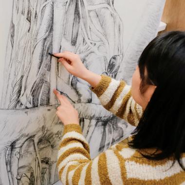 日本デザイナー学院九州校のイラストレーション基礎